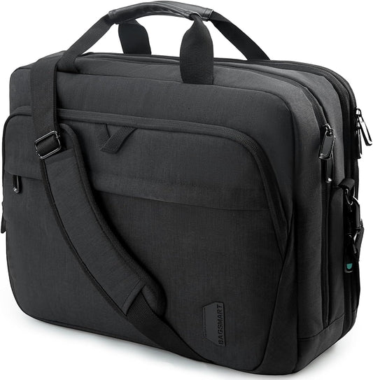 17.3 Inch Laptop Bag, Expandable Computer Bag Laptop Briefcase Men Women,Laptop Shoulder Bag,Work Bag Business Travel Office, Black - Ken's bargain outlet