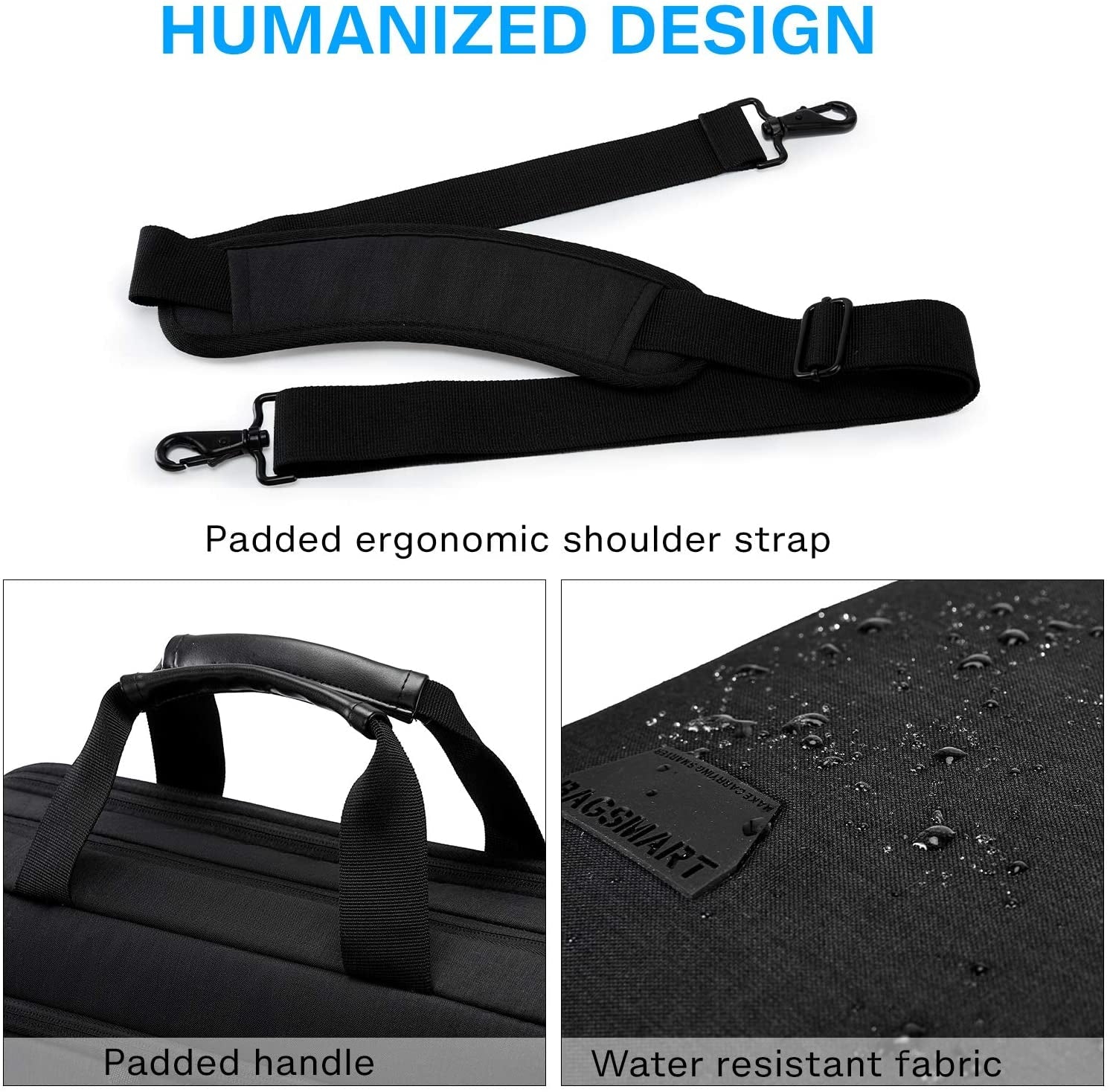 17.3 Inch Laptop Bag, Expandable Computer Bag Laptop Briefcase Men Women,Laptop Shoulder Bag,Work Bag Business Travel Office, Black - Ken's bargain outlet