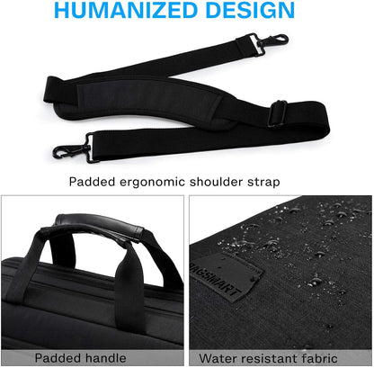 17.3 Inch Laptop Bag, Expandable Computer Bag Laptop Briefcase Men Women,Laptop Shoulder Bag,Work Bag Business Travel Office, Black - Ken's bargain outlet