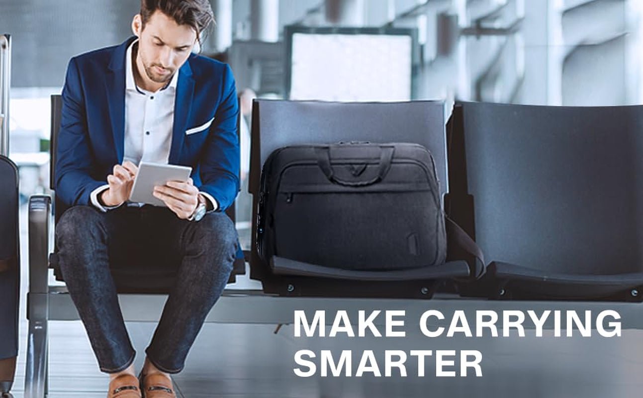 17.3 Inch Laptop Bag, Expandable Computer Bag Laptop Briefcase Men Women,Laptop Shoulder Bag,Work Bag Business Travel Office, Black - Ken's bargain outlet