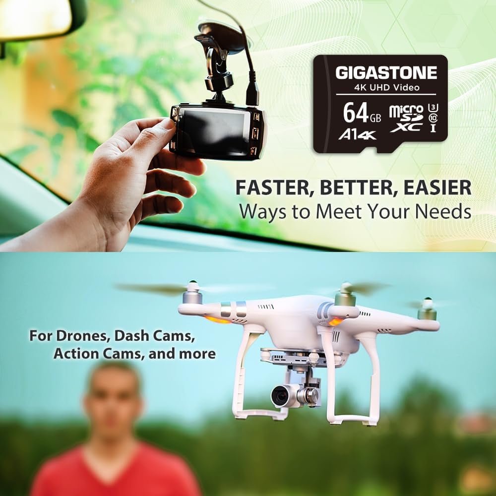 64GB 10 - Pack Micro SD Card, 4K UHD Video, Surveillance Security Cam Action Camera Drone Professional, 90Mb/S Micro SDXC UHS - I A1 Class 10 - Ken's bargain outlet