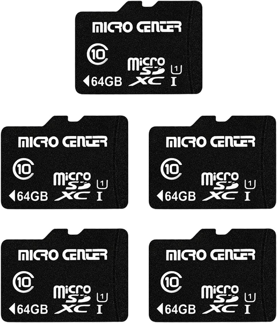 64GB Class 10 Microsdxc Flash Memory Card with Adapter for Mobile Device Storage Phone, Tablet, Drone & Full HD Video Recording - 80Mb/S UHS - I, C10, U1 (5 Pack) - Ken's bargain outlet