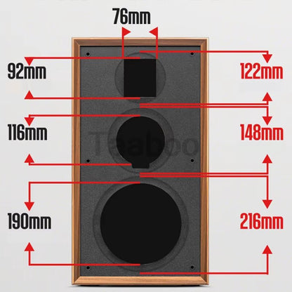 8 Inch Three - Way Labyrinth Speaker Empty Box Bookshelf Speaker Home Speaker DIY Hifi Audio Wooden Handmade Box Passive Speaker - Ken's bargain outlet