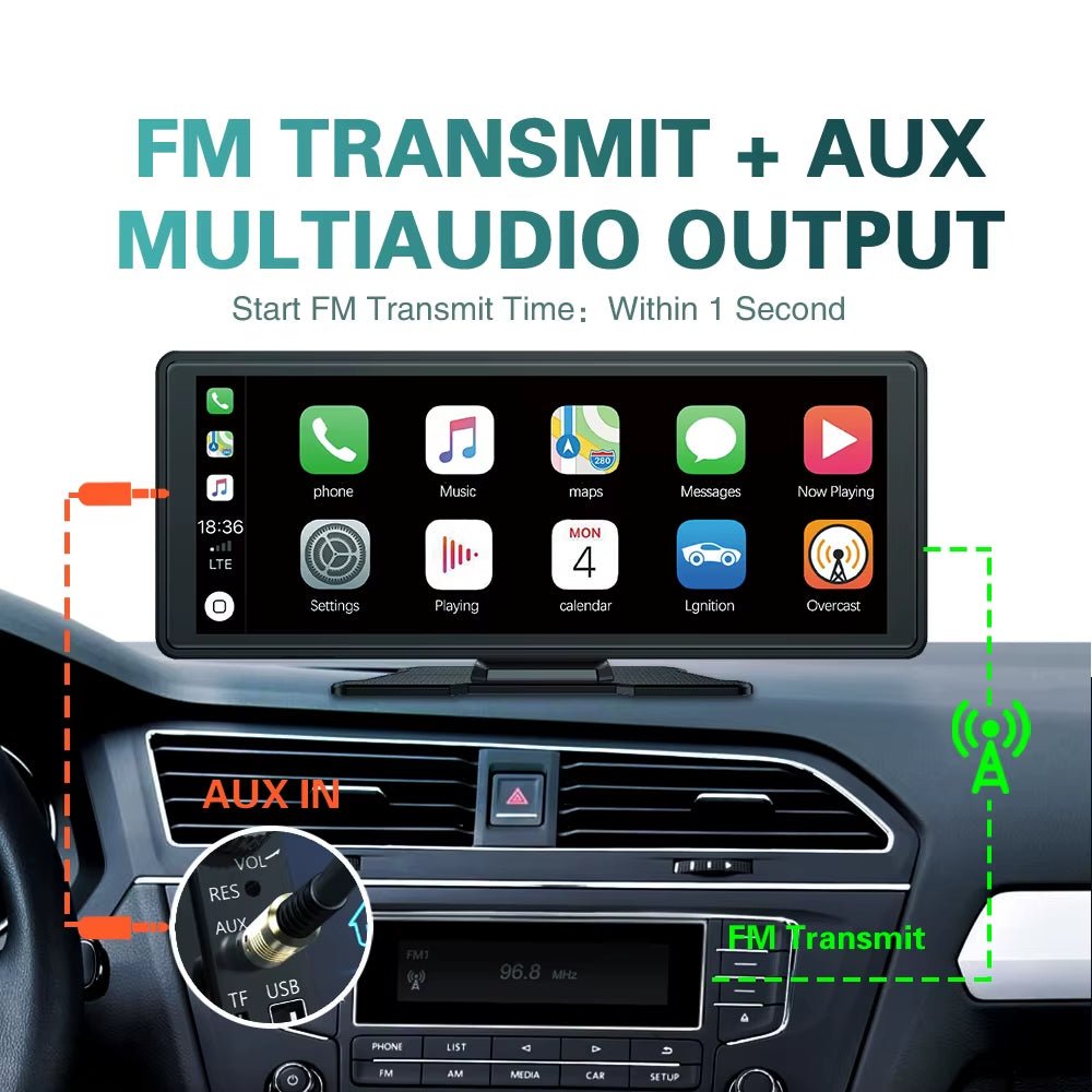 Drive Smart: 10.26 - Inch Wireless CarPlay & Android Auto Multimedia Video Player - Ken's bargain outlet