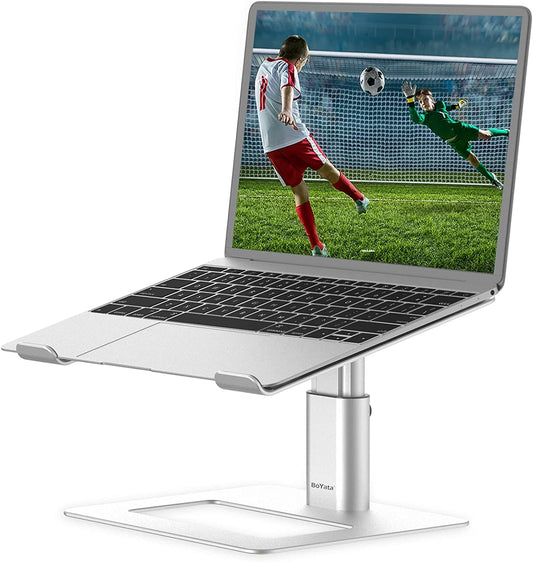 Laptop Stand, Ergonomic Aluminum Height Adjustable Computer Stand Laptop Riser Holder for Desk, Compatible with Macbook Pro/Air, Dell, Lenovo, HP, Samsung, More Laptops 11 - 17" - Ken's bargain outlet