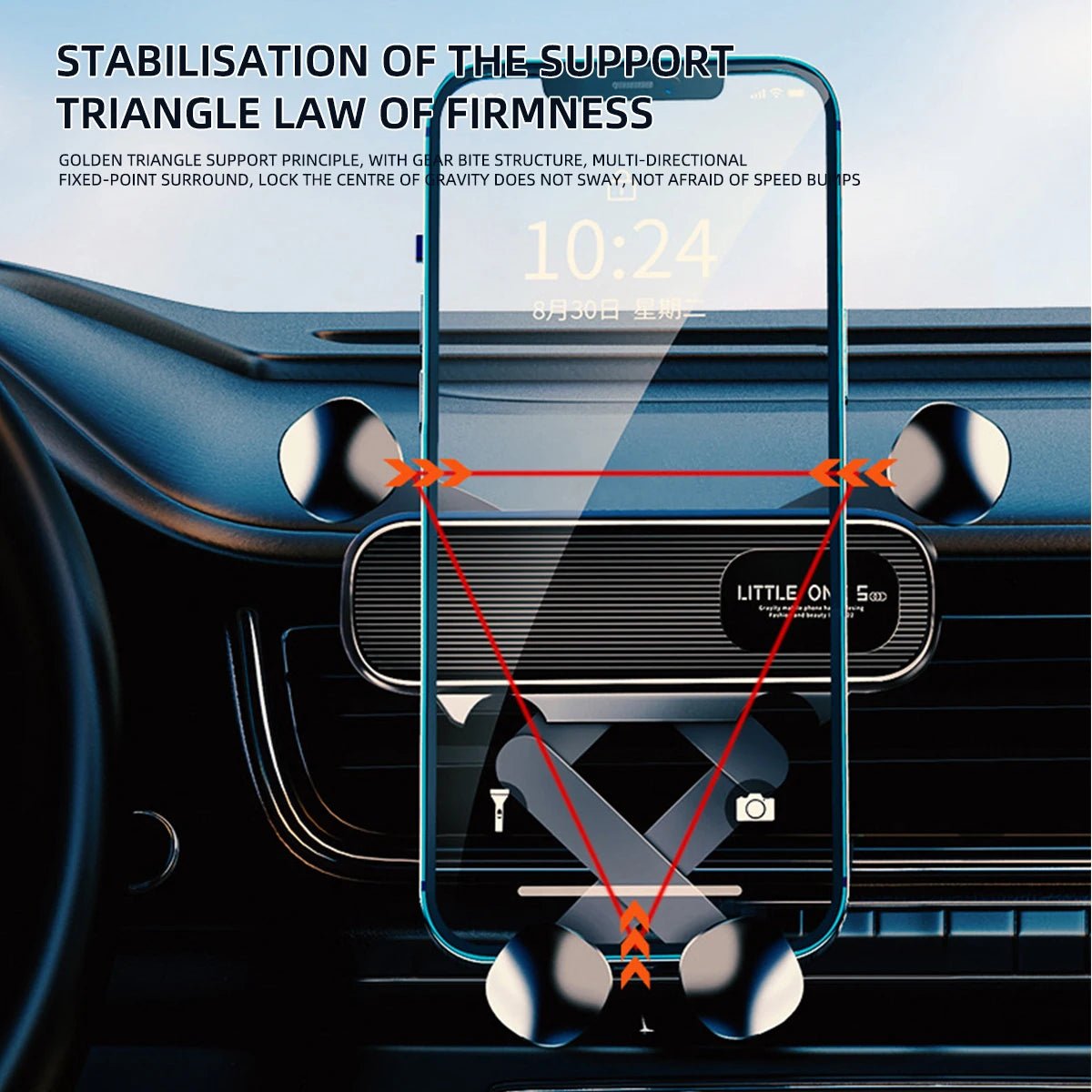 Magnetic Car Phone Holder for 4.7 - 7 Inch Support Mobile Phone Car Air Vent Mount Universal Shockproof GPS Clip Smartphone Stand - Ken's bargain outlet