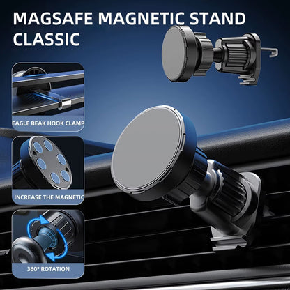 Magnetic Car Phone Holder for 4.7 - 7 Inch Support Mobile Phone Car Air Vent Mount Universal Shockproof GPS Clip Smartphone Stand - Ken's bargain outlet