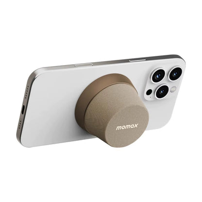 MOMAX 1 - Vibe Go: Magnetic Wireless Speaker & Phone Stand with IPX6 Waterproof Protection - Ken's bargain outlet