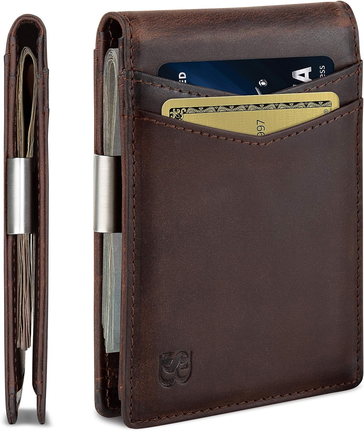 Money Clip Wallet - Mens Wallets Slim Front Pocket RFID Blocking Card Holder Minimalist Mini Bifold - Ken's bargain outlet