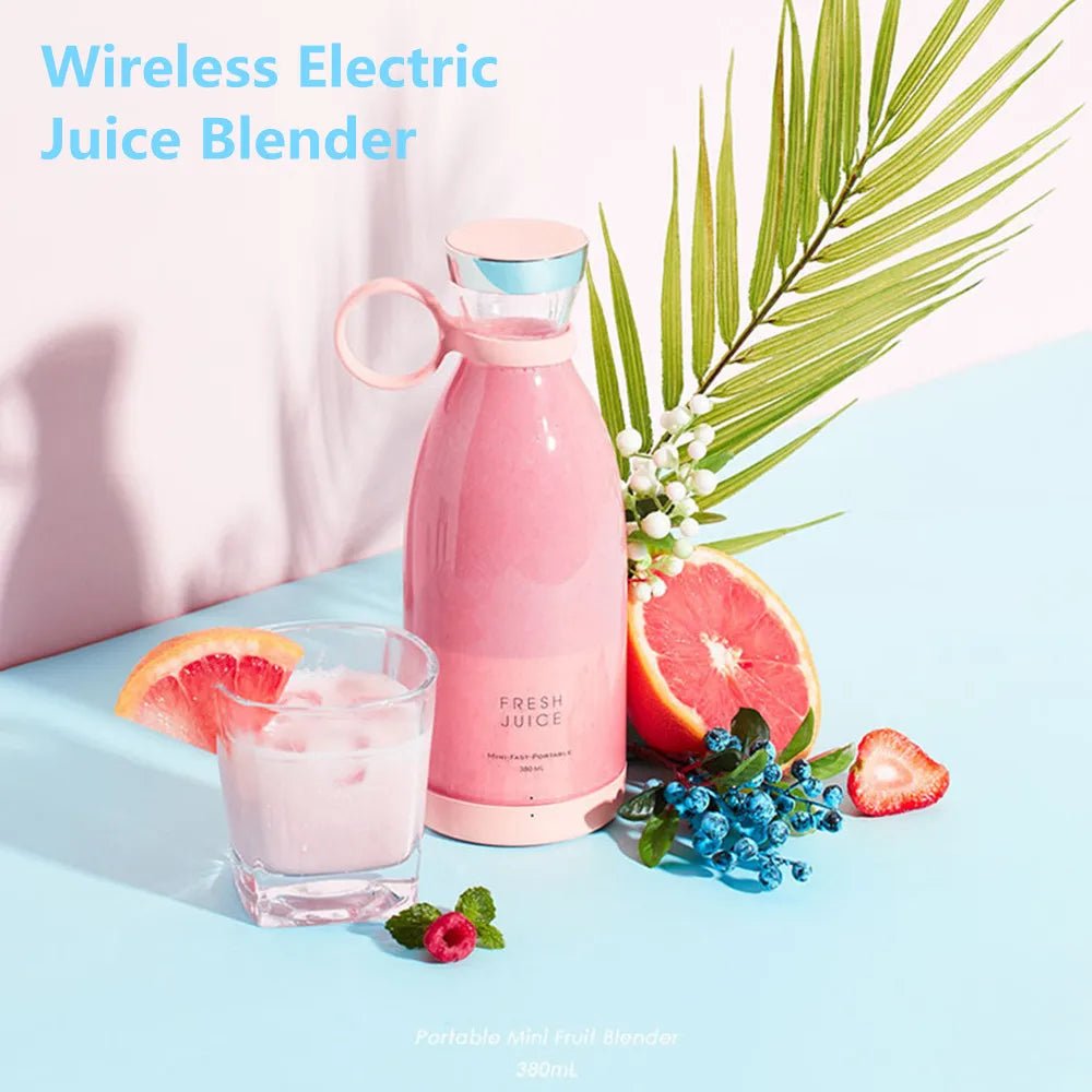 Portable Blender Juicer 350ML Mixeur Wireless Rechargeable Mini USB Juicer Cup Fruit Mixer Travel Bottle Smoothie Extractor - Ken's bargain outlet