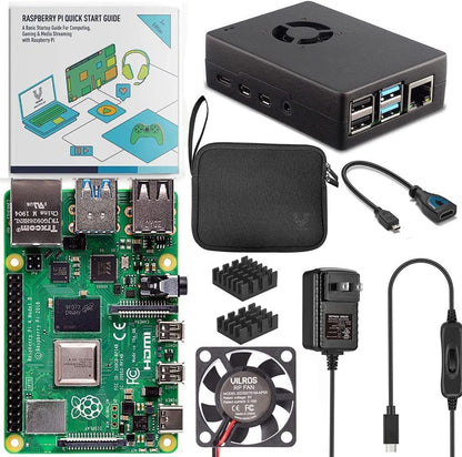 Raspberry Pi 4 4GB Basic Starter Kit with Fan - Cooled Heavy - Duty Aluminum Alloy Case - Ken's bargain outlet