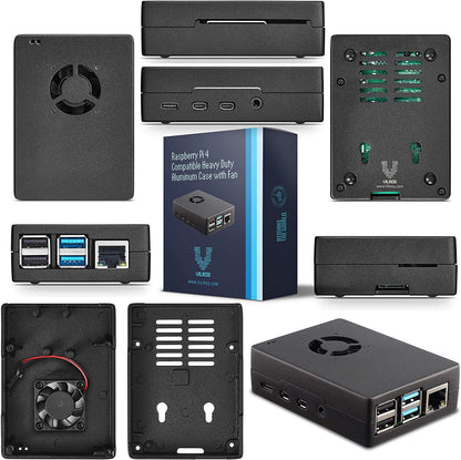 Raspberry Pi 4 4GB Basic Starter Kit with Fan - Cooled Heavy - Duty Aluminum Alloy Case - Ken's bargain outlet