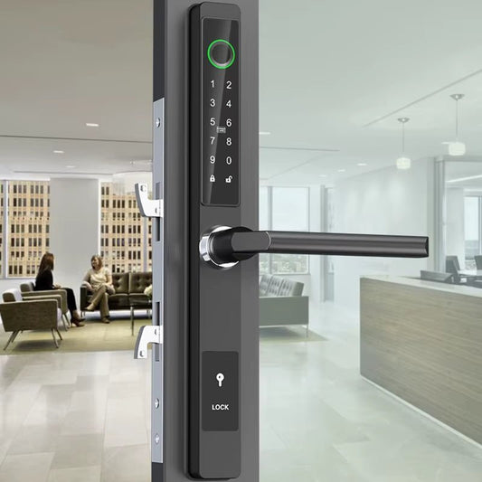 Waterproof Smart Lock – Fingerprint, Password & Card Access for Sliding Doors - Ken's bargain outlet